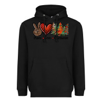 Black Peace love western christmas trees Heavyweight Hoodie - Jasminsmagicworld