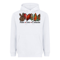 White Peace love western christmas trees Heavyweight Hoodie - Jasminsmagicworld
