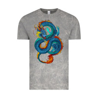 Cloud Rock Blue dragon Vintage Tee - RanaPortraitStore