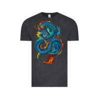 Vintage Black Blue dragon Vintage Tee - RanaPortraitStore