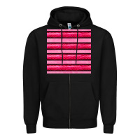 Black valentines day zebra stripes seamless pattern Zipper Hoodie - BundleAndBundleShop