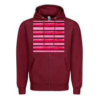 Burgundy valentines day zebra stripes seamless pattern Zipper Hoodie - BundleAndBundleShop