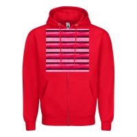 Red valentines day zebra stripes seamless pattern Zipper Hoodie - BundleAndBundleShop