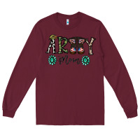 Burgundy army mom Long Sleeve Tee - SublimationCraftShop