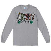Heather Grey army mom Long Sleeve Tee - SublimationCraftShop