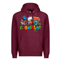 Burgundy school counselor Premium Hoodie - NancyCooperArtShop
