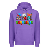 Purple school counselor Premium Hoodie - NancyCooperArtShop