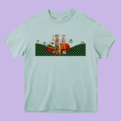 Halloween Meerkat Heavy Core Tee Designed By Lillyallendesigns