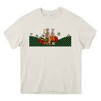 Cream halloween meerkat Heavy Core Tee - LillyAllenDesigns