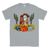 Heather Grey Fall Cow Classic Tee - CowhideDigitalArt