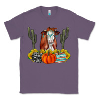 Lavender Fall Cow Classic Tee - CowhideDigitalArt