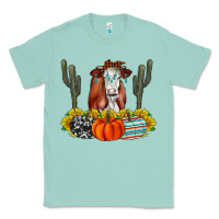 Seafoam Fall Cow Classic Tee - CowhideDigitalArt