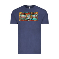 Vintage Denim Boho bull skull and serape Vintage Tee - RanaPortraitStore