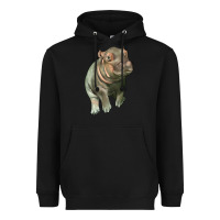 Black baby hippo Heavyweight Hoodie - LillyAllenDesigns