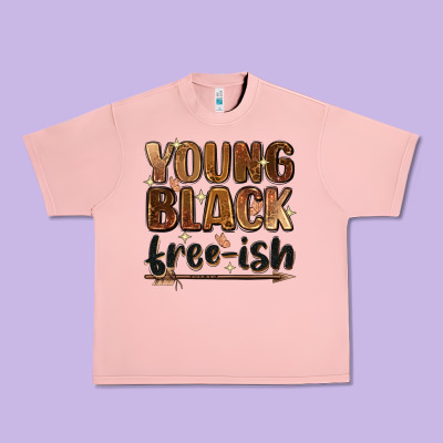 Young Black Free Ish Urban Heavy Tee Designed By Zillion Design Studio
