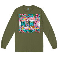 Army Green Easter Mama Leopard tumbler Easter Day Long Sleeve Tee - Neo Western