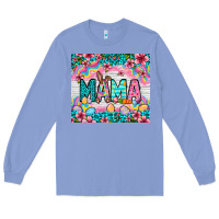 Colony Blue Easter Mama Leopard tumbler Easter Day Long Sleeve Tee - Neo Western