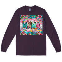 Plum Easter Mama Leopard tumbler Easter Day Long Sleeve Tee - Neo Western