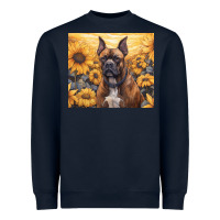 Navy boxer dog Heavyweight Sweatshirt - Unal Design