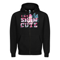 Black i am snow cute Zipper Hoodie - AdoDesignShop