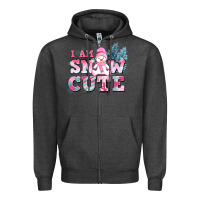 Charcoal Heather i am snow cute Zipper Hoodie - AdoDesignShop