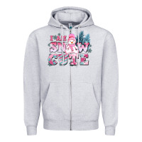 Heather Grey i am snow cute Zipper Hoodie - AdoDesignShop
