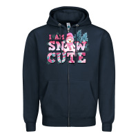Navy i am snow cute Zipper Hoodie - AdoDesignShop