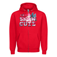 Red i am snow cute Zipper Hoodie - AdoDesignShop