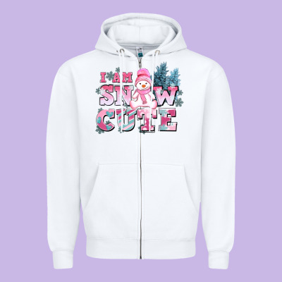 I Am Snow Cute Zipper Hoodie Designed By Adodesignshop