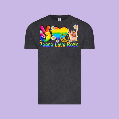 Vintage Tee peace love rock pride