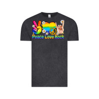 Vintage Black peace love rock pride Vintage Tee - texasbilliewilder
