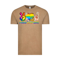 Vintage Coffee peace love rock pride Vintage Tee - texasbilliewilder