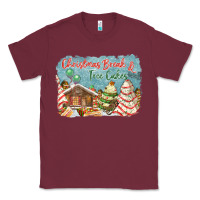 Burgundy christmas break and tree cakes Classic Tee - FaDigitalArtStudio