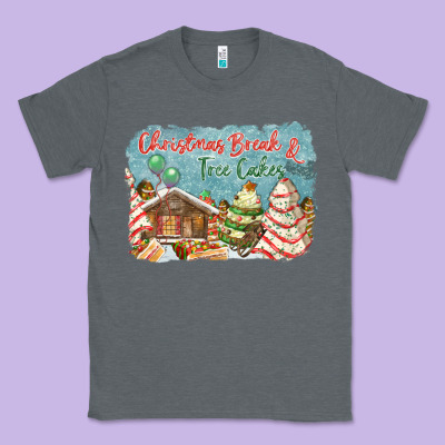 Christmas Break And Tree Cakes Classic Tee Designed By Fadigitalartstudio