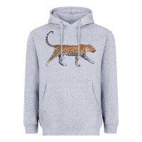 Heather Grey leopard Heavyweight Hoodie - LillyAllenDesigns