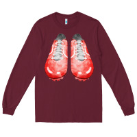 Burgundy red cleats fa element 2 Long Sleeve Tee - FaDigitalArtStudio