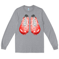 Heather Grey red cleats fa element 2 Long Sleeve Tee - FaDigitalArtStudio