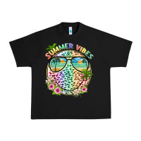 Black summer vibes with smile face and leopard Urban Heavy Tee - texasbilliewilder