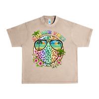French Oak summer vibes with smile face and leopard Urban Heavy Tee - texasbilliewilder