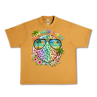 Peanut Butter summer vibes with smile face and leopard Urban Heavy Tee - texasbilliewilder
