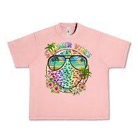 Salmon summer vibes with smile face and leopard Urban Heavy Tee - texasbilliewilder