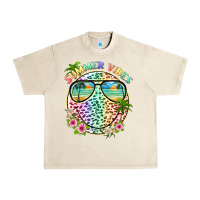 Sandshell summer vibes with smile face and leopard Urban Heavy Tee - texasbilliewilder
