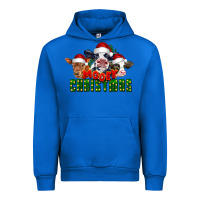 Cobalt Mooey Christmas Cows Urban Hoodie - LillyAllenDesigns