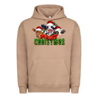 Pigment Burro Mooey Christmas Cows Urban Hoodie - LillyAllenDesigns