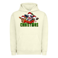 Pigment Pistachio Mooey Christmas Cows Urban Hoodie - LillyAllenDesigns