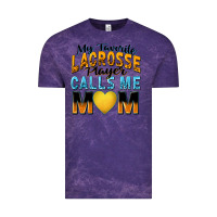 Cloud Purple my favorite lacrosse player calls me mom Vintage Tee - Zillion Design Studio