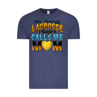 Vintage Denim my favorite lacrosse player calls me mom Vintage Tee - Zillion Design Studio