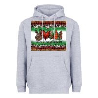 Heather Grey Peace Love Christmas Trees Heavyweight Hoodie - Jasminsmagicworld