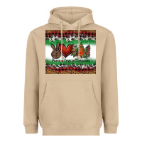 Mushroom Peace Love Christmas Trees Heavyweight Hoodie - Jasminsmagicworld