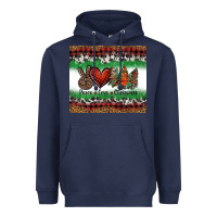 Navy Peace Love Christmas Trees Heavyweight Hoodie - Jasminsmagicworld